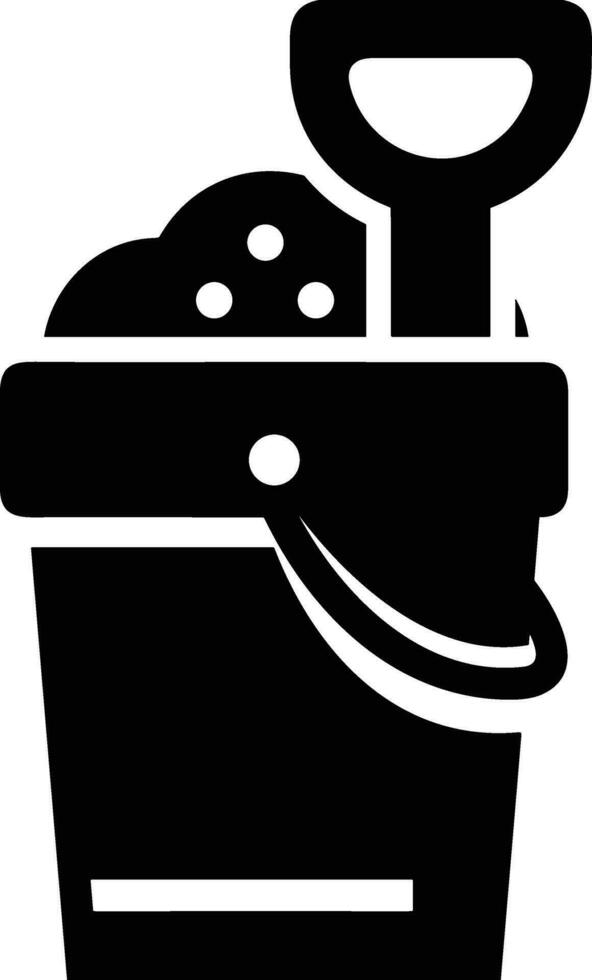 Bucket icon symbol vector image. Illustration of the bucket cleaning equipment washing outline design image. EPS 10