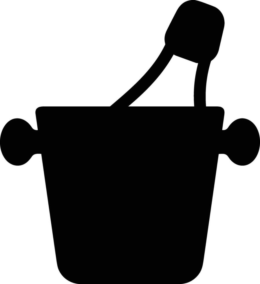 Bucket icon symbol vector image. Illustration of the bucket cleaning equipment washing outline design image. EPS 10