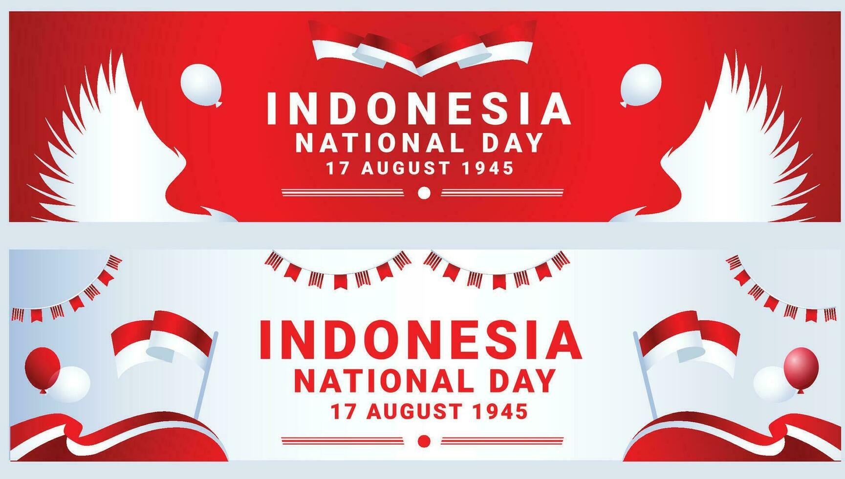 Free Gradient Indonesia national day celebrate indepencence 17 august eagle background vector