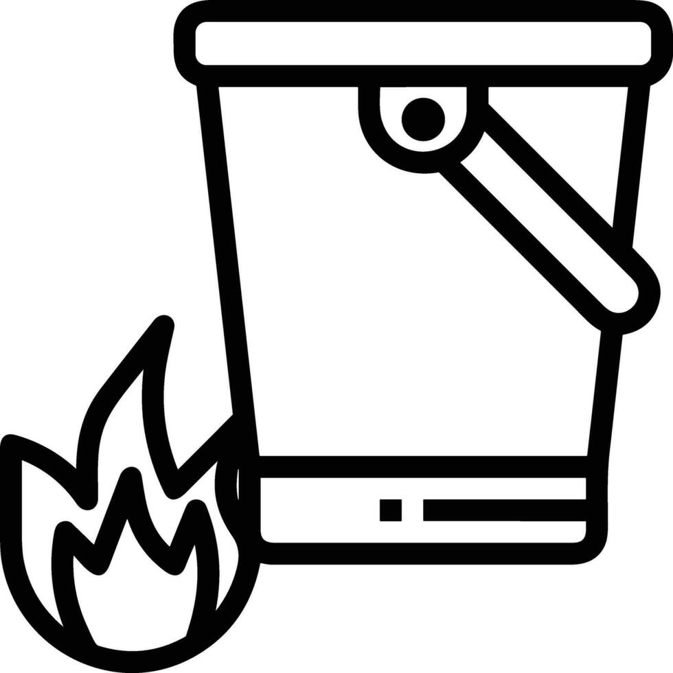 Bucket icon symbol vector image. Illustration of the bucket cleaning equipment washing outline design image. EPS 10