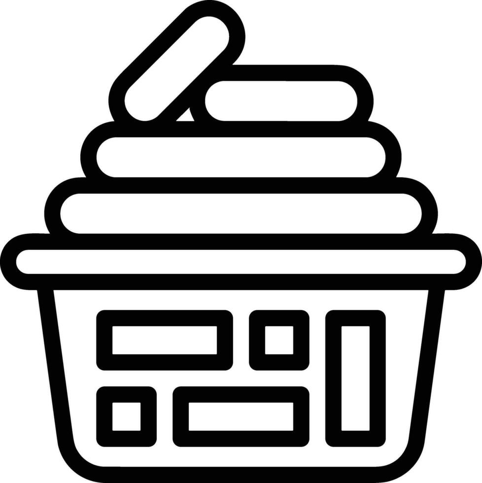 Bucket icon symbol vector image. Illustration of the bucket cleaning equipment washing outline design image. EPS 10