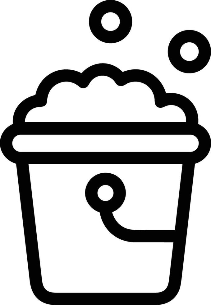 Bucket icon symbol vector image. Illustration of the bucket cleaning equipment washing outline design image. EPS 10
