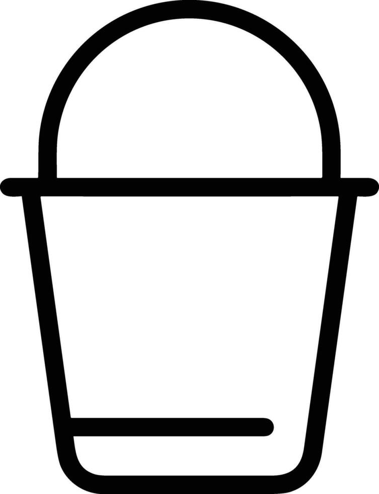 Bucket icon symbol vector image. Illustration of the bucket cleaning equipment washing outline design image. EPS 10