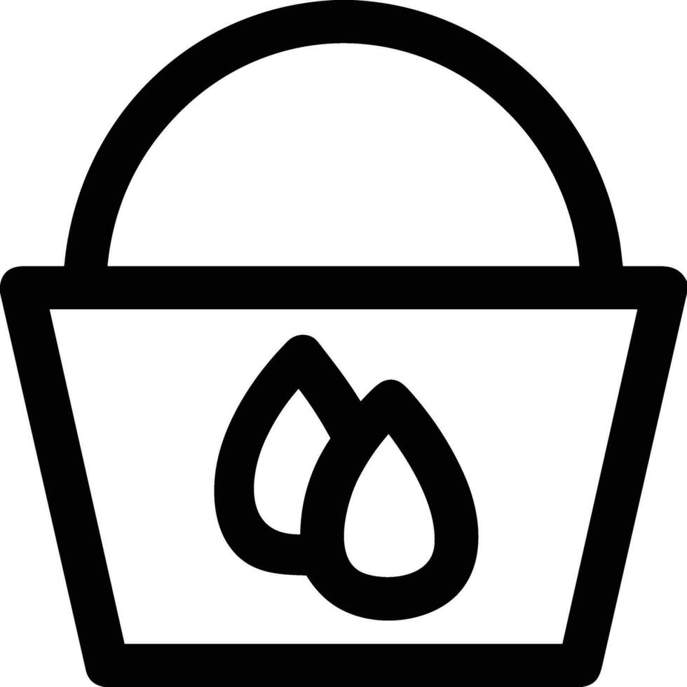 Bucket icon symbol vector image. Illustration of the bucket cleaning equipment washing outline design image. EPS 10