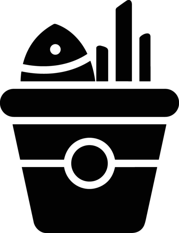 Bucket icon symbol vector image. Illustration of the bucket cleaning equipment washing outline design image. EPS 10