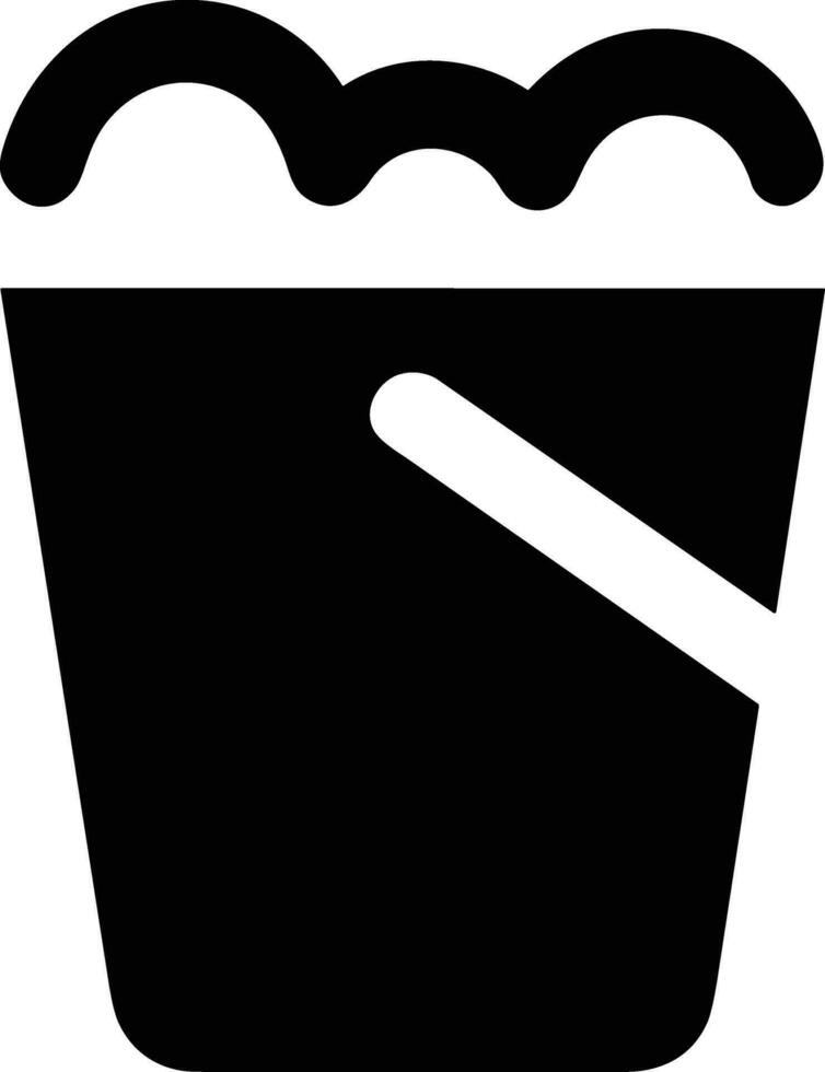 Bucket icon symbol vector image. Illustration of the bucket cleaning equipment washing outline design image. EPS 10