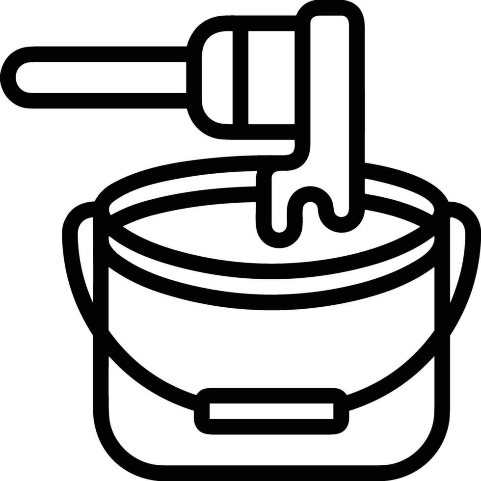 Bucket icon symbol vector image. Illustration of the bucket cleaning equipment washing outline design image. EPS 10