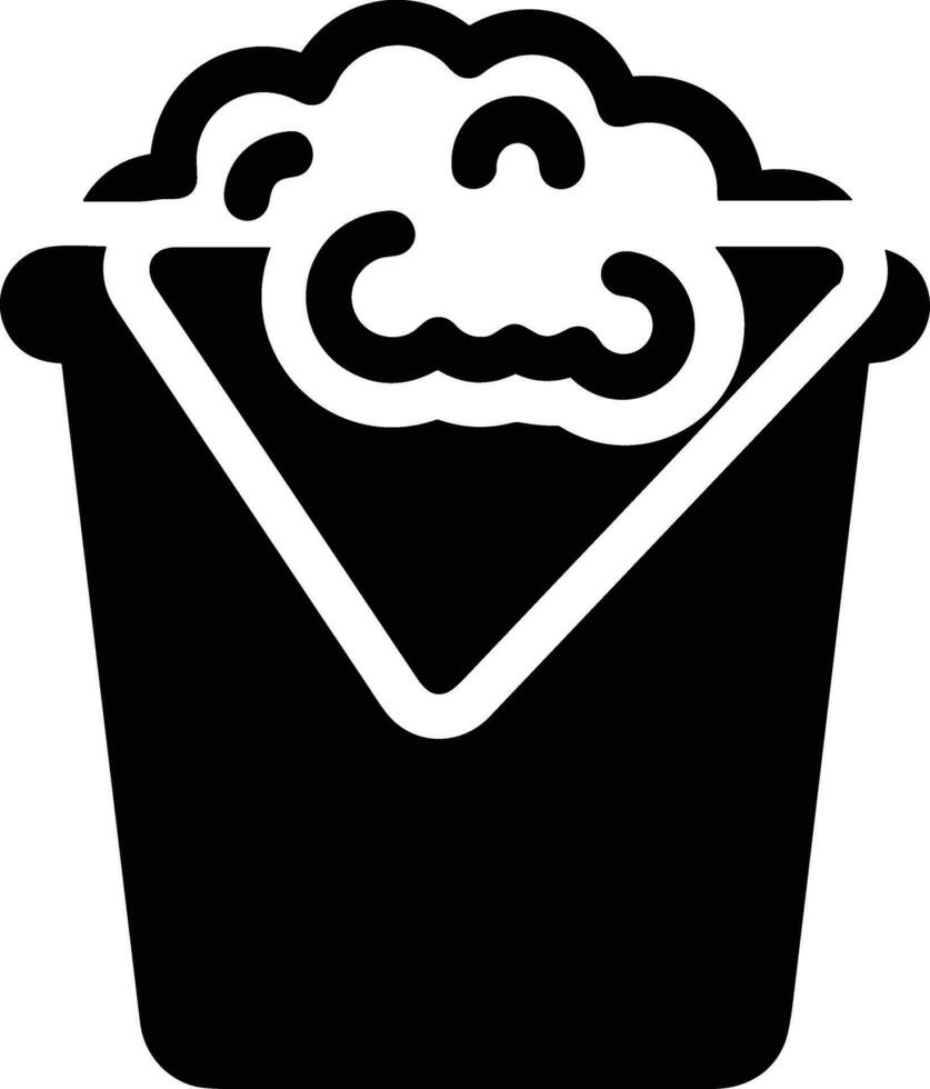 Bucket icon symbol vector image. Illustration of the bucket cleaning equipment washing outline design image. EPS 10