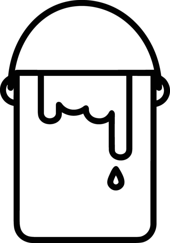 Bucket icon symbol vector image. Illustration of the bucket cleaning equipment washing outline design image. EPS 10