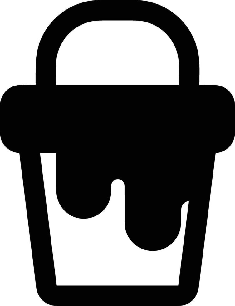 Bucket icon symbol vector image. Illustration of the bucket cleaning equipment washing outline design image. EPS 10