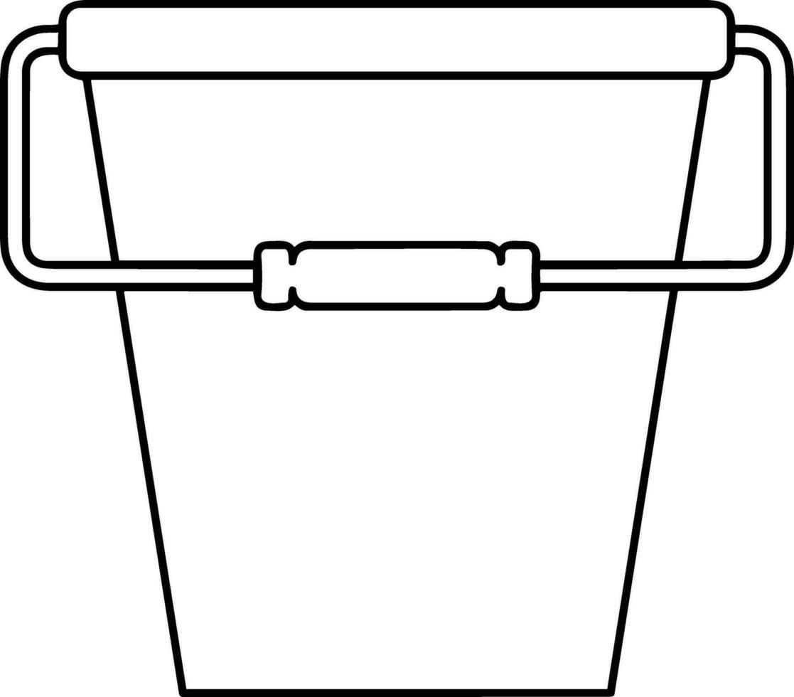 Bucket icon symbol vector image. Illustration of the bucket cleaning equipment washing outline design image. EPS 10