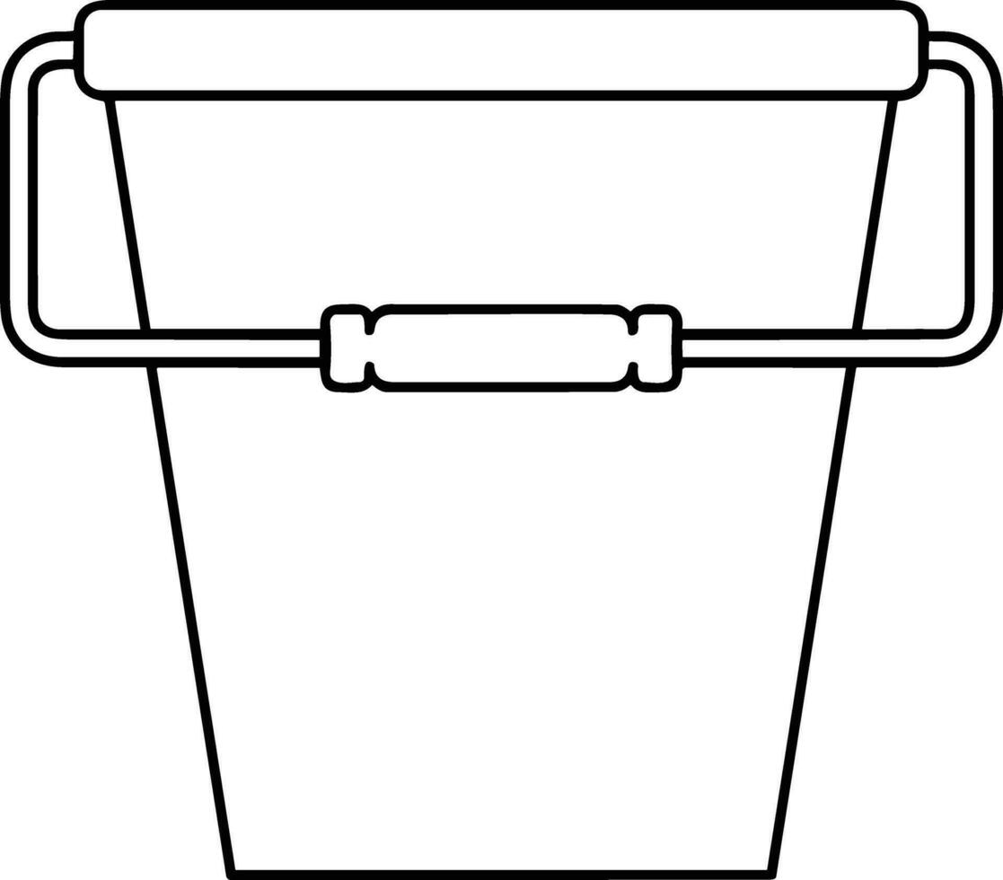 Bucket icon symbol vector image. Illustration of the bucket cleaning equipment washing outline design image. EPS 10