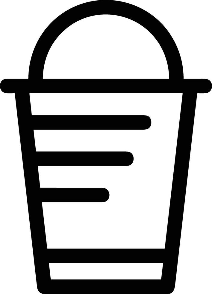 Bucket icon symbol vector image. Illustration of the bucket cleaning equipment washing outline design image. EPS 10