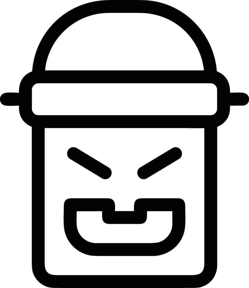 Bucket icon symbol vector image. Illustration of the bucket cleaning equipment washing outline design image. EPS 10