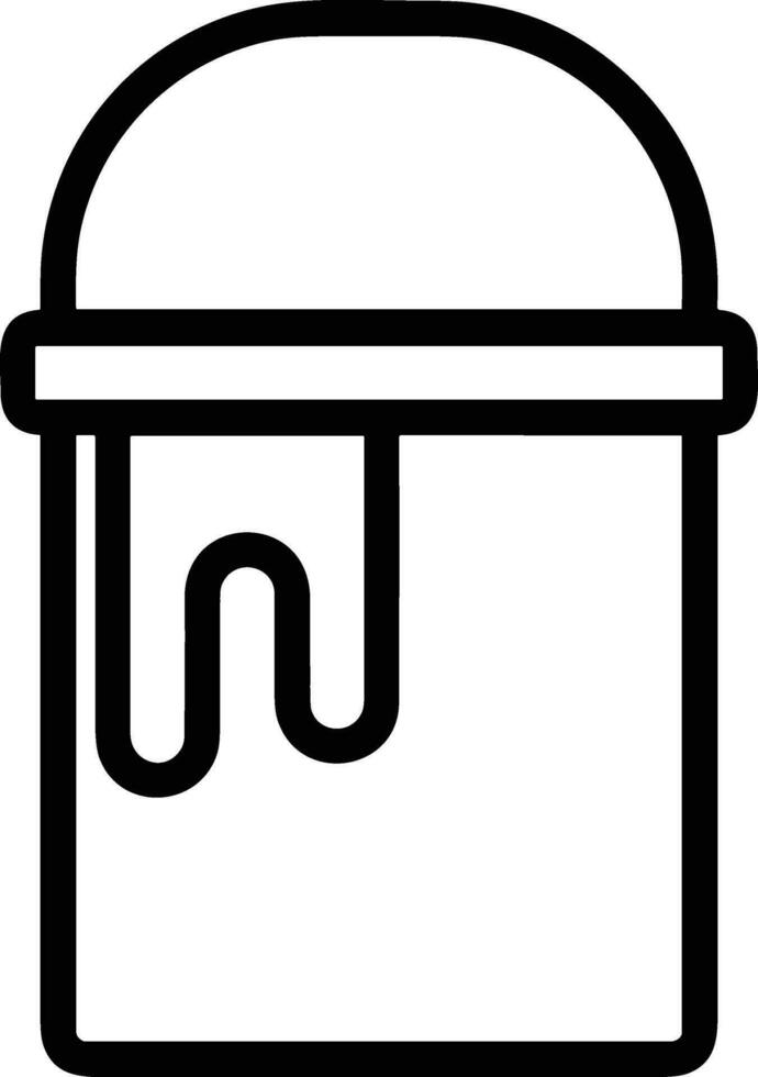 Bucket icon symbol vector image. Illustration of the bucket cleaning equipment washing outline design image. EPS 10