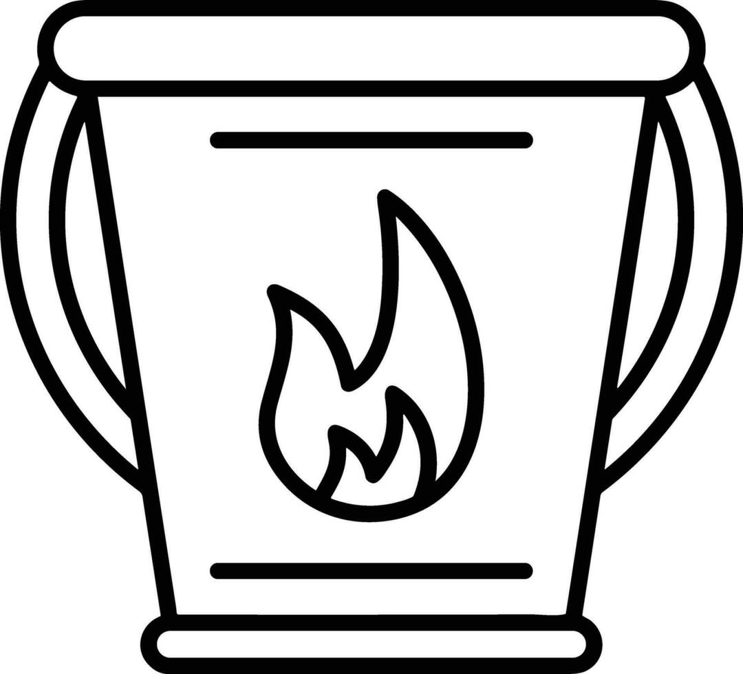 Bucket icon symbol vector image. Illustration of the bucket cleaning equipment washing outline design image. EPS 10