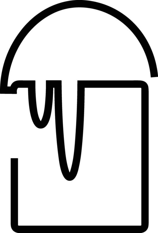 Bucket icon symbol vector image. Illustration of the bucket cleaning equipment washing outline design image. EPS 10