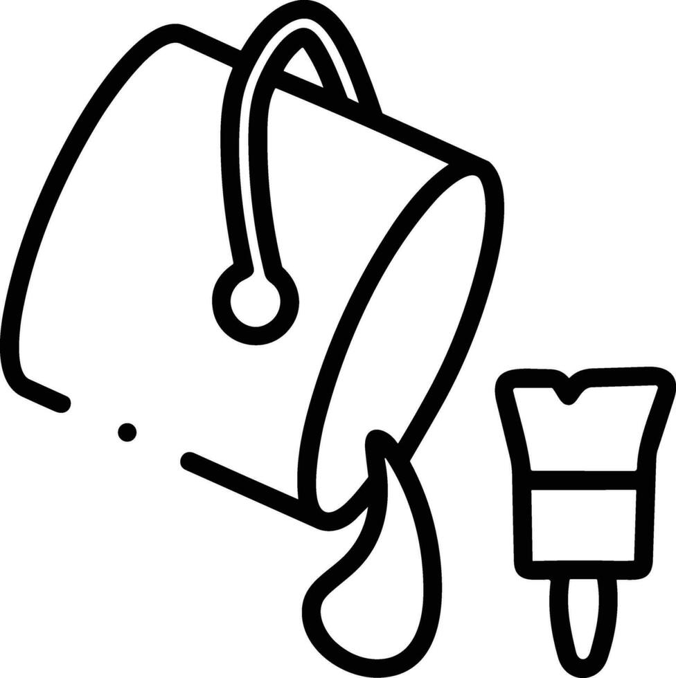 Bucket icon symbol vector image. Illustration of the bucket cleaning equipment washing outline design image. EPS 10