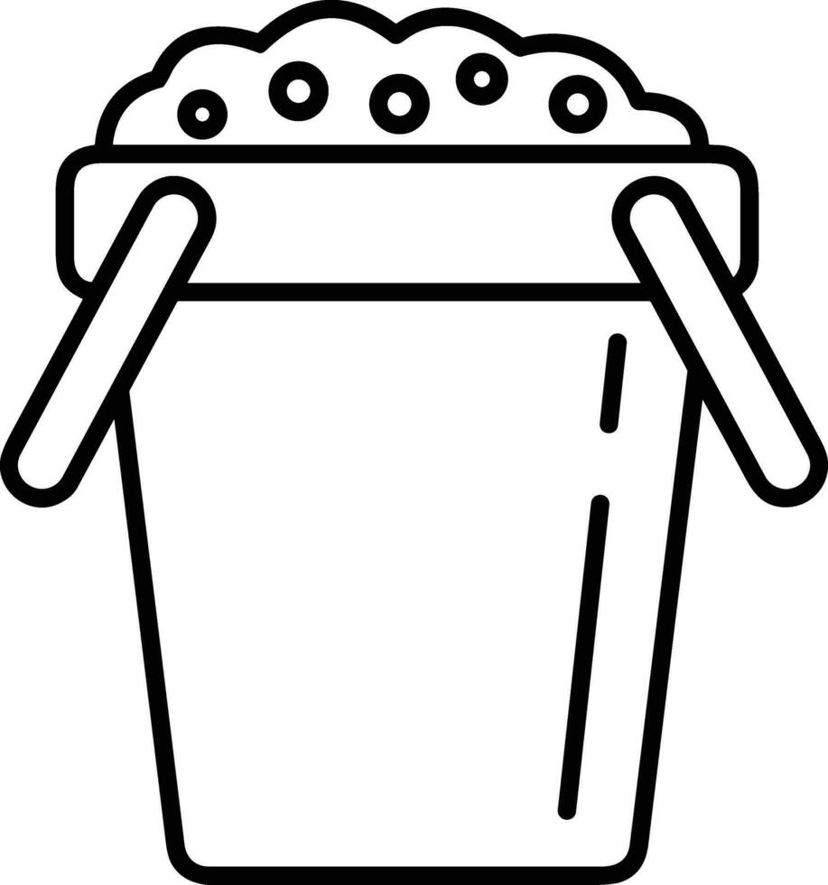 Bucket icon symbol vector image. Illustration of the bucket cleaning equipment washing outline design image. EPS 10