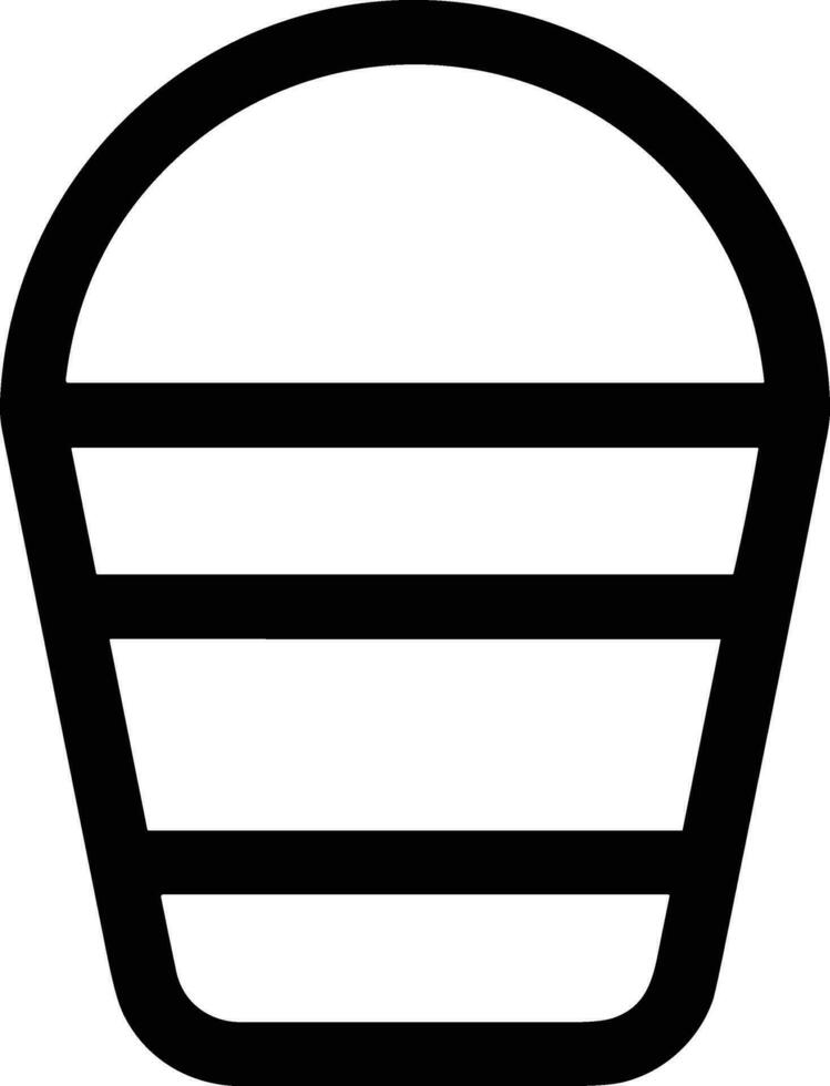 Bucket icon symbol vector image. Illustration of the bucket cleaning equipment washing outline design image. EPS 10