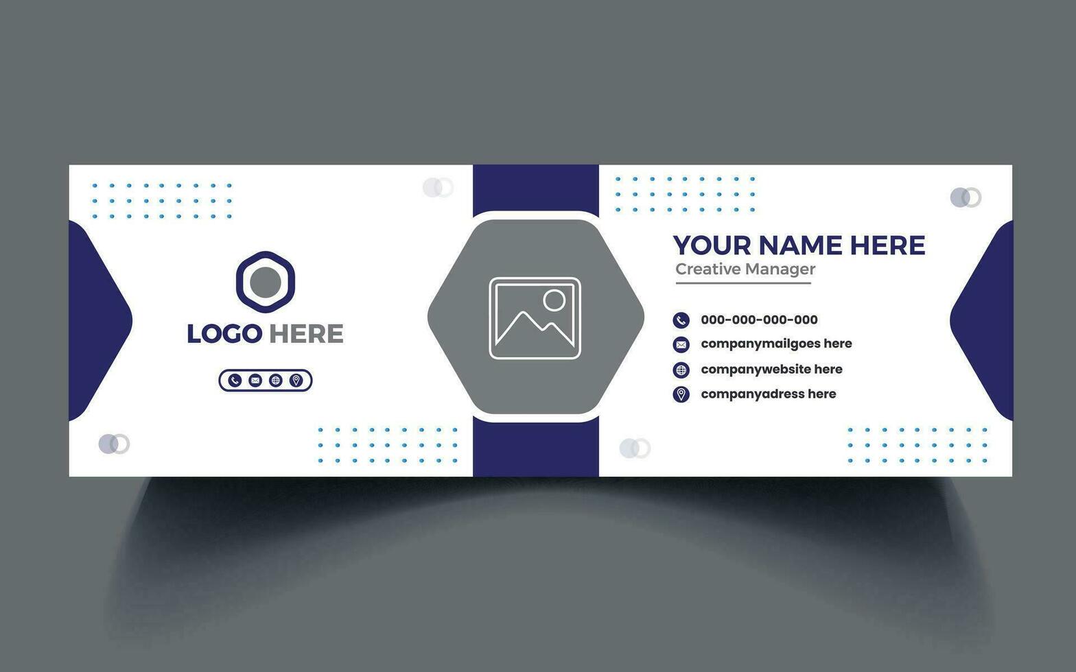 Corporate Modern Email Signature Design template. business e signature vector design free Vector