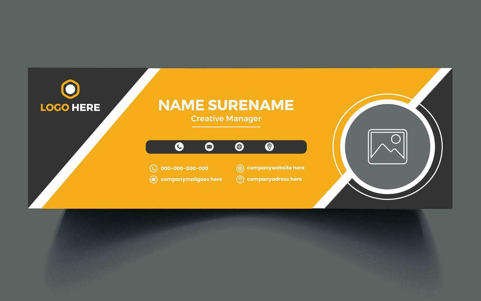 business e signature vector design. Corporate Modern Email Signature Design template free Vector