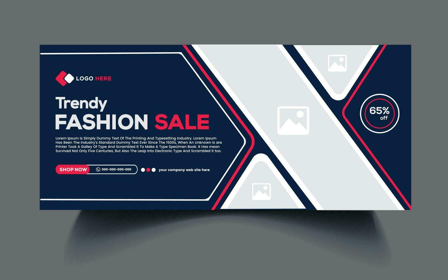 Fashion sale social media cover template free Vector