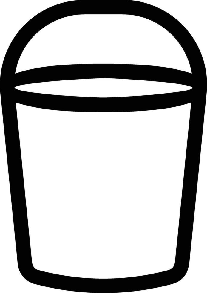 Bucket icon symbol vector image. Illustration of the bucket cleaning equipment washing outline design image. EPS 10
