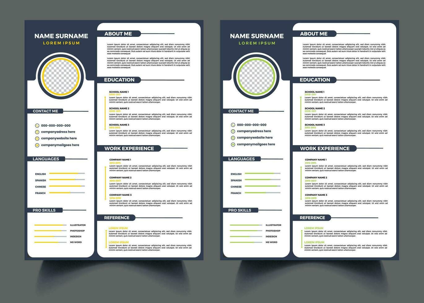 currículum plantilla, minimalista currículum CV plantilla, profesional trabajos reanuda vector. gratis vector