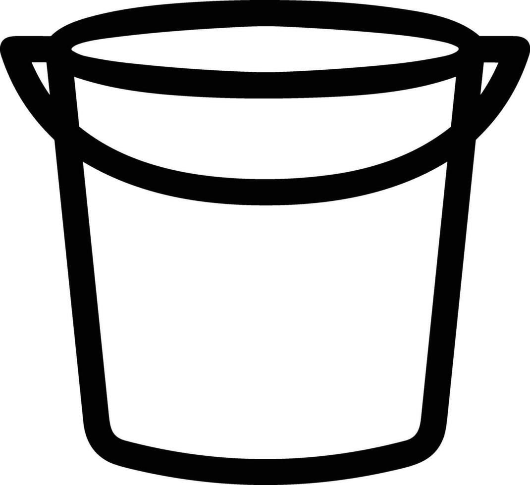 Bucket icon symbol vector image. Illustration of the bucket cleaning equipment washing outline design image. EPS 10