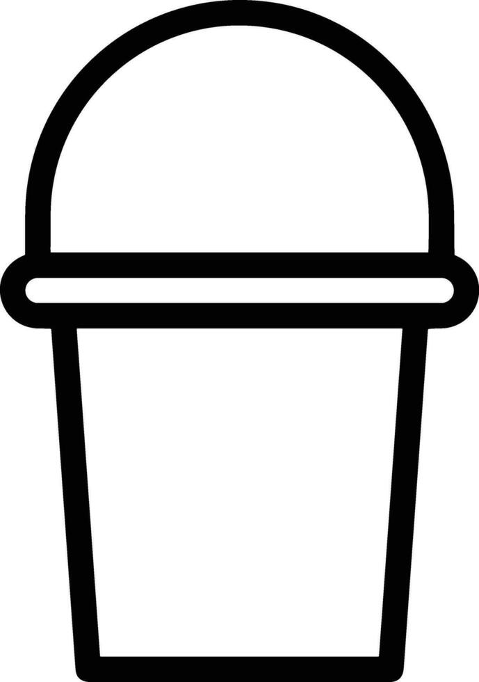 Bucket icon symbol vector image. Illustration of the bucket cleaning equipment washing outline design image. EPS 10