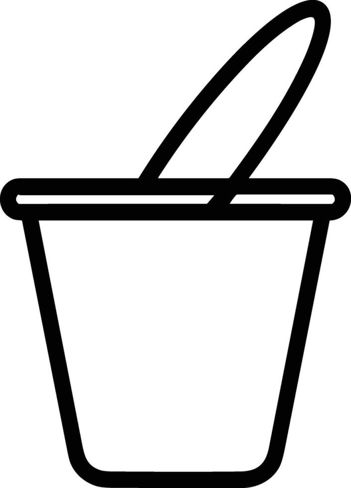 Bucket icon symbol vector image. Illustration of the bucket cleaning equipment washing outline design image. EPS 10