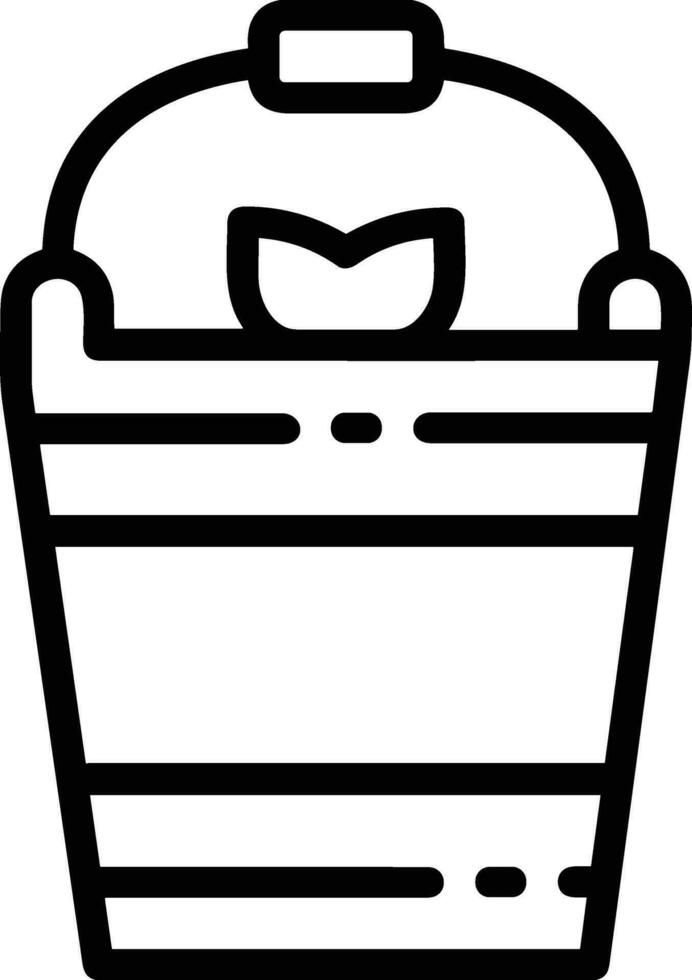 Bucket icon symbol vector image. Illustration of the bucket cleaning equipment washing outline design image. EPS 10