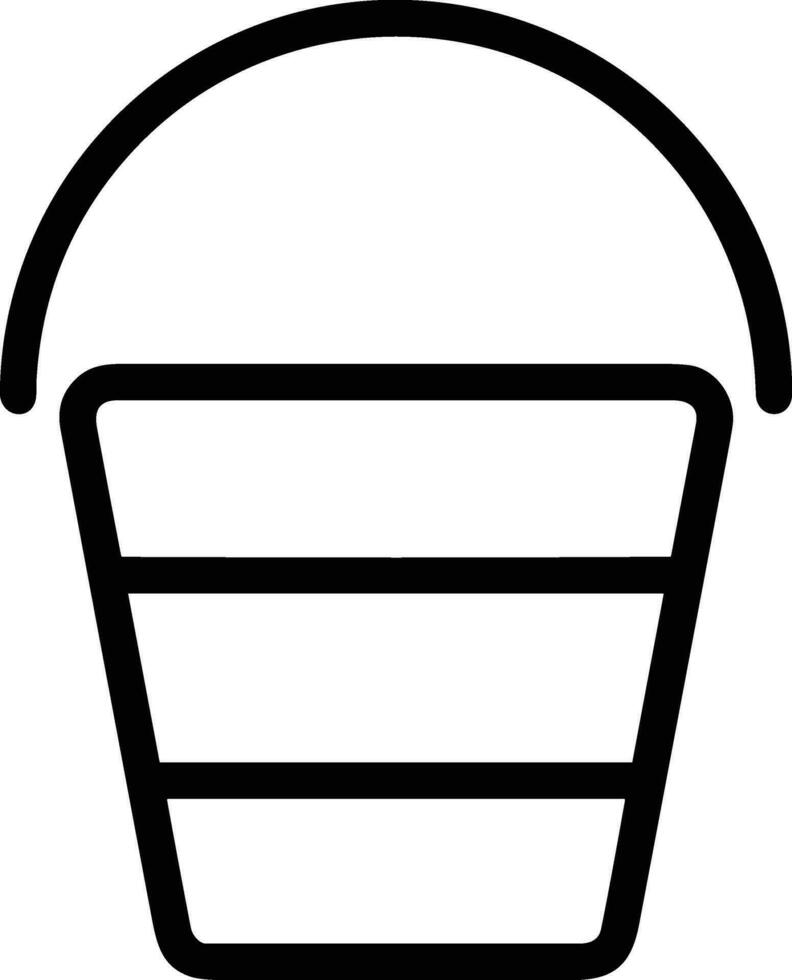 Bucket icon symbol vector image. Illustration of the bucket cleaning equipment washing outline design image. EPS 10