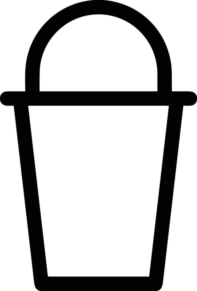 Bucket icon symbol vector image. Illustration of the bucket cleaning equipment washing outline design image. EPS 10