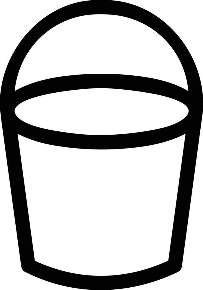 Bucket icon symbol vector image. Illustration of the bucket cleaning equipment washing outline design image. EPS 10