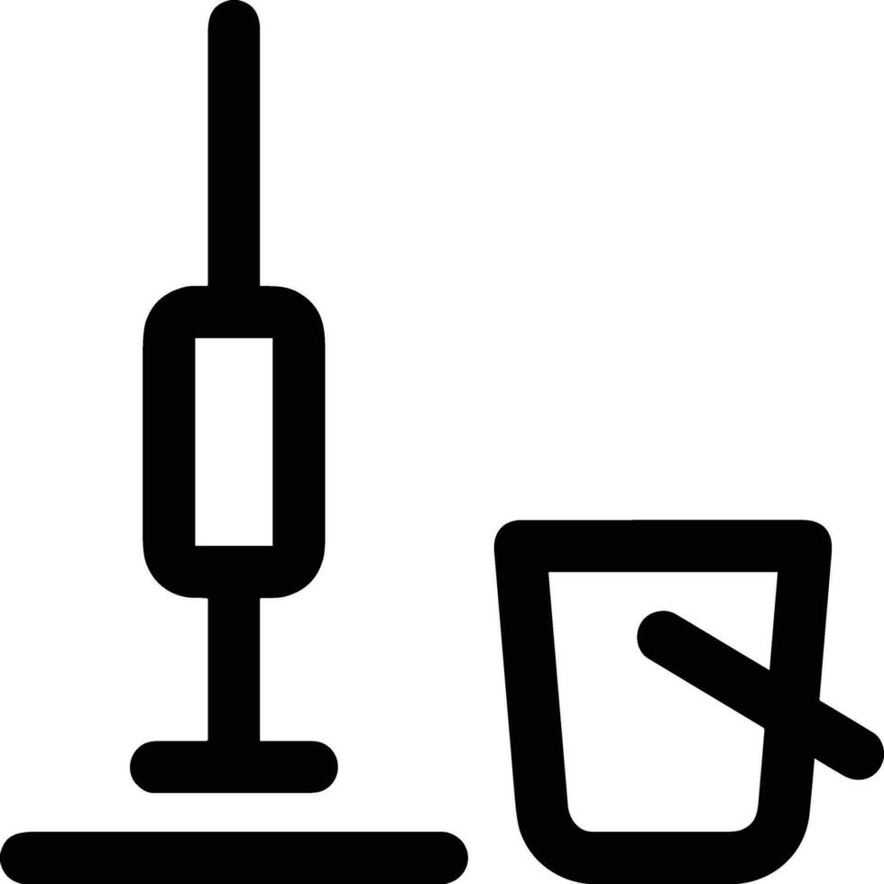 Bucket icon symbol vector image. Illustration of the bucket cleaning equipment washing outline design image. EPS 10