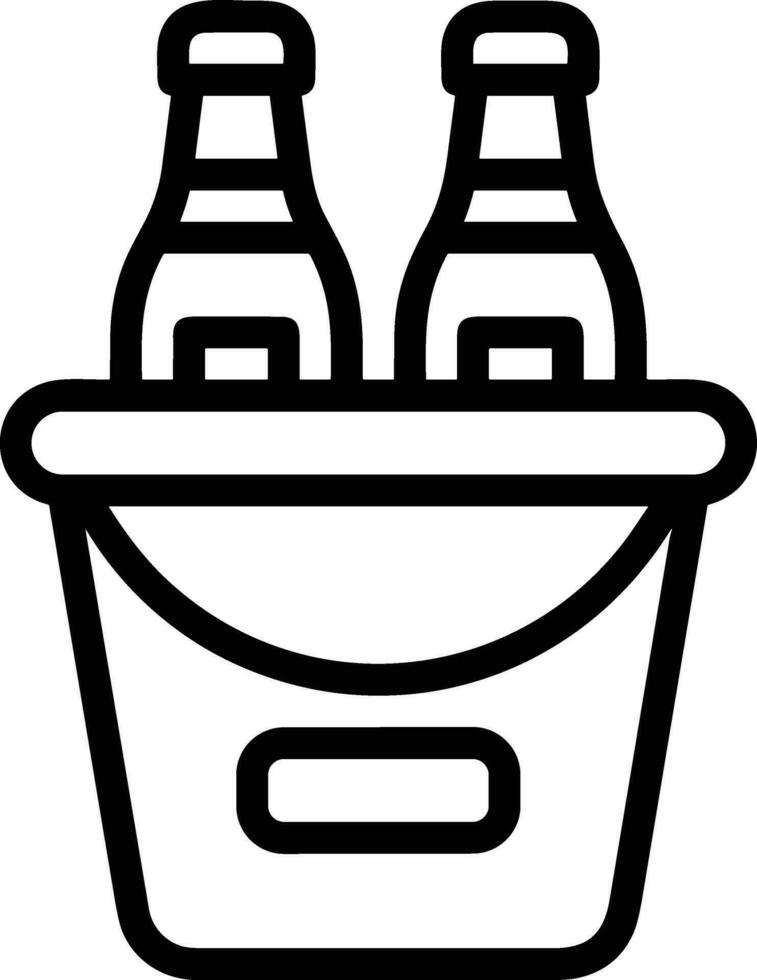 Bucket icon symbol vector image. Illustration of the bucket cleaning equipment washing outline design image. EPS 10