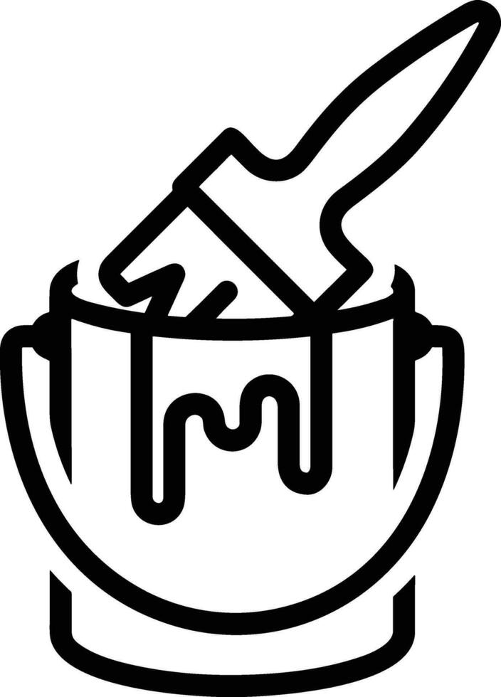 Bucket icon symbol vector image. Illustration of the bucket cleaning equipment washing outline design image. EPS 10