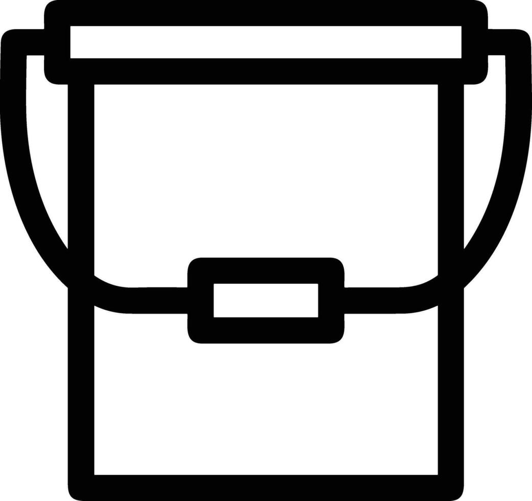 Bucket icon symbol vector image. Illustration of the bucket cleaning equipment washing outline design image. EPS 10