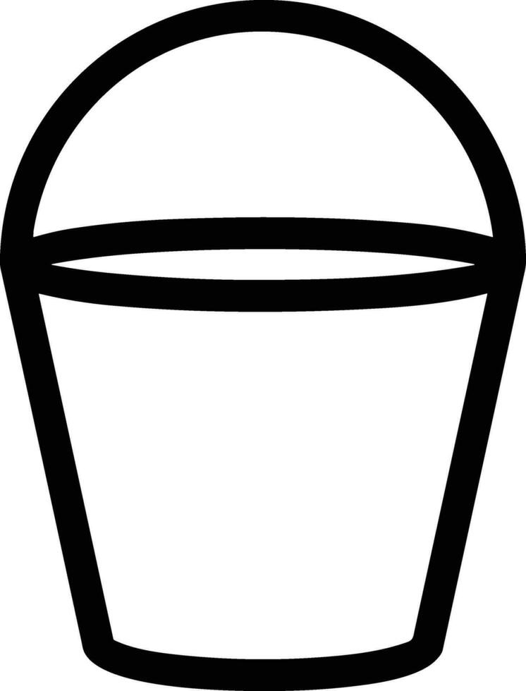 Bucket icon symbol vector image. Illustration of the bucket cleaning equipment washing outline design image. EPS 10