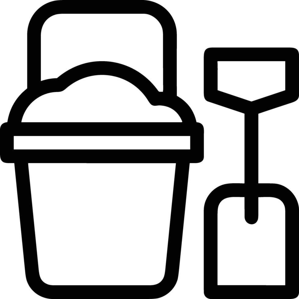 Bucket icon symbol vector image. Illustration of the bucket cleaning equipment washing outline design image. EPS 10