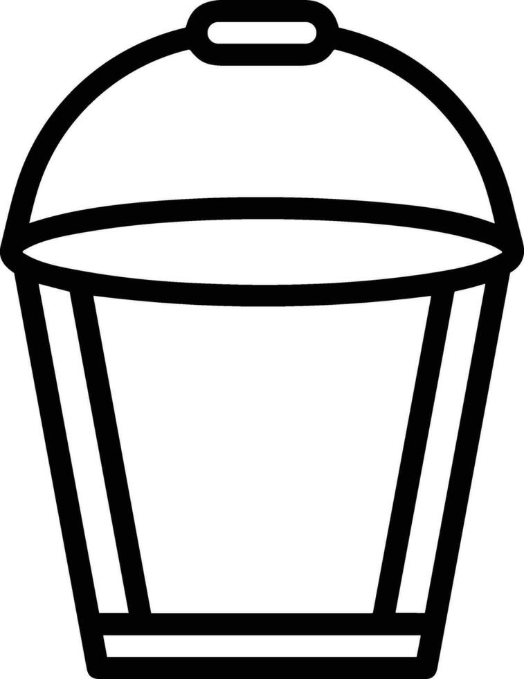Bucket icon symbol vector image. Illustration of the bucket cleaning equipment washing outline design image. EPS 10
