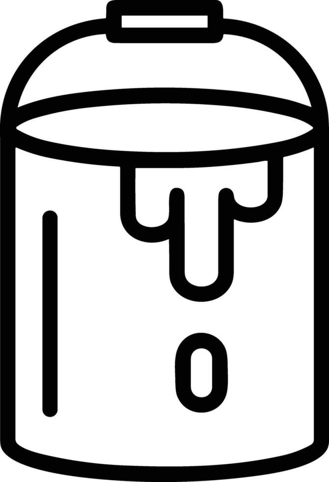 Bucket icon symbol vector image. Illustration of the bucket cleaning equipment washing outline design image. EPS 10