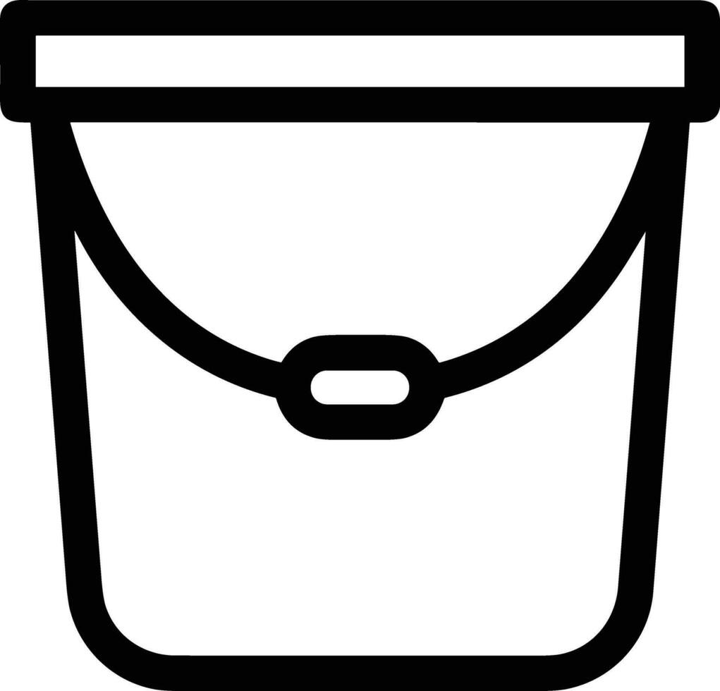 Bucket icon symbol vector image. Illustration of the bucket cleaning equipment washing outline design image. EPS 10