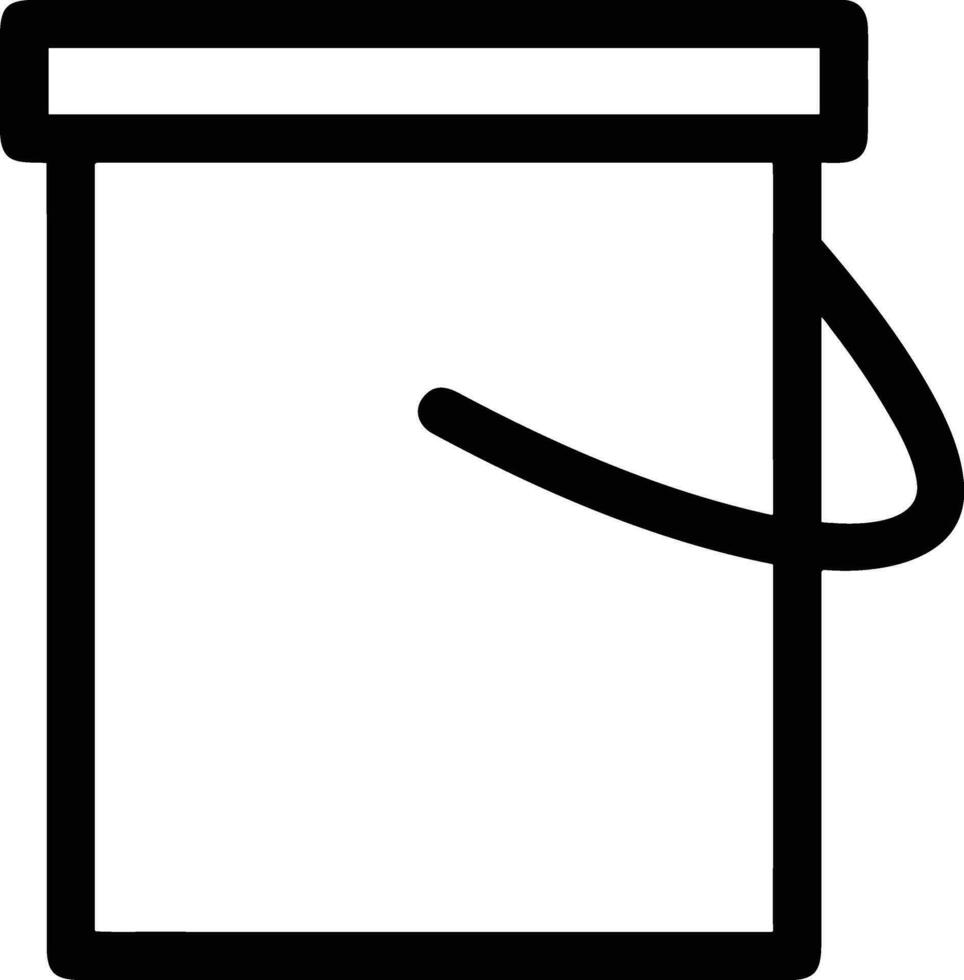 Bucket icon symbol vector image. Illustration of the bucket cleaning equipment washing outline design image. EPS 10