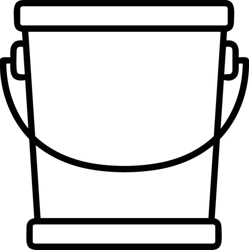 Bucket icon symbol vector image. Illustration of the bucket cleaning equipment washing outline design image. EPS 10