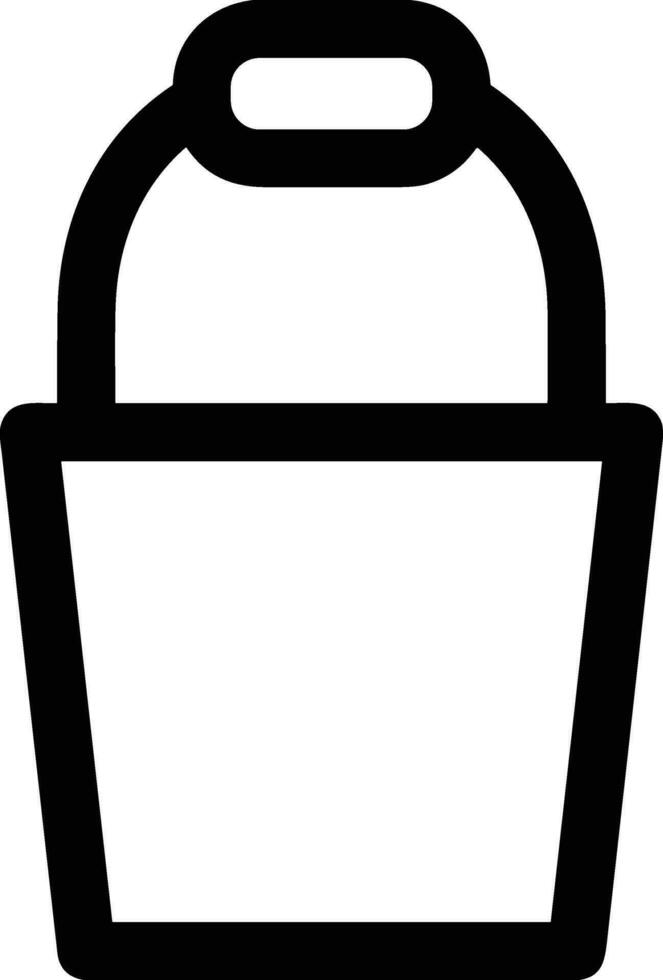 Bucket icon symbol vector image. Illustration of the bucket cleaning equipment washing outline design image. EPS 10