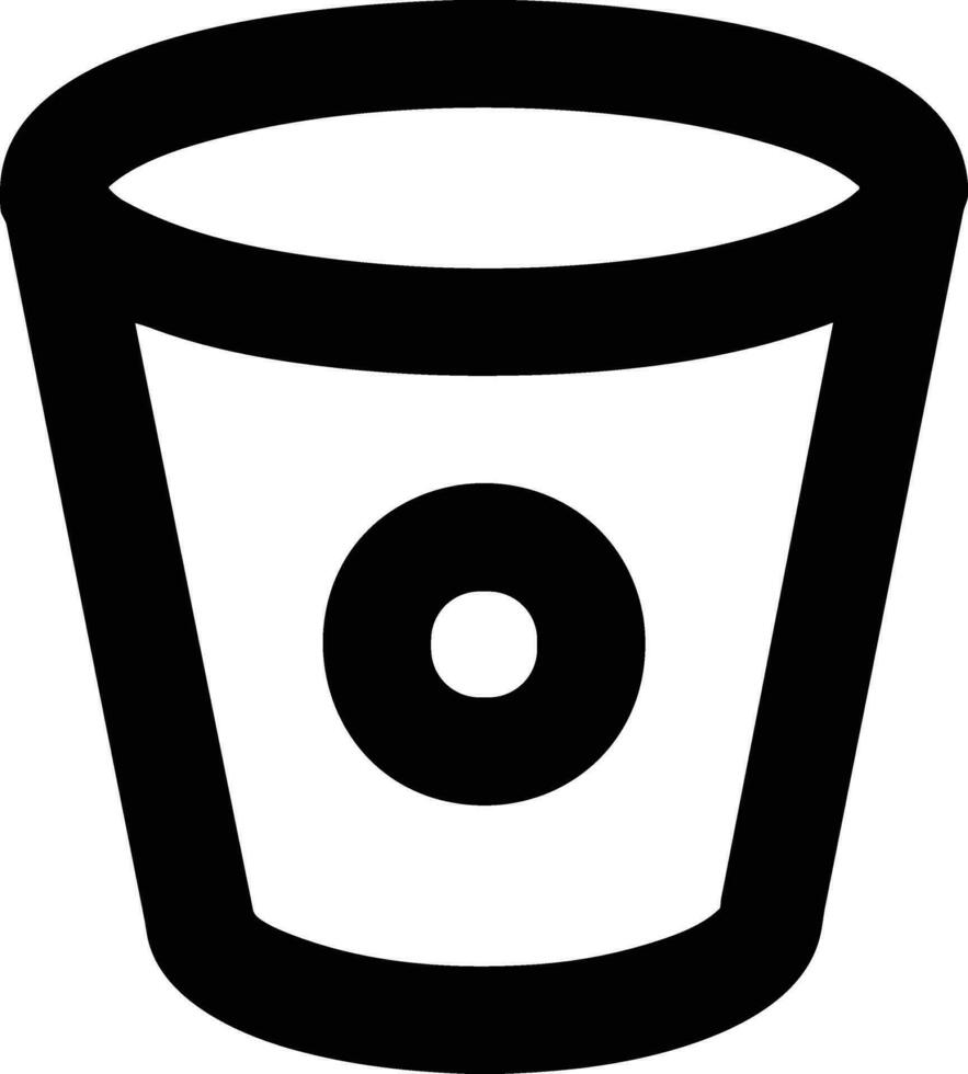 Bucket icon symbol vector image. Illustration of the bucket cleaning equipment washing outline design image. EPS 10