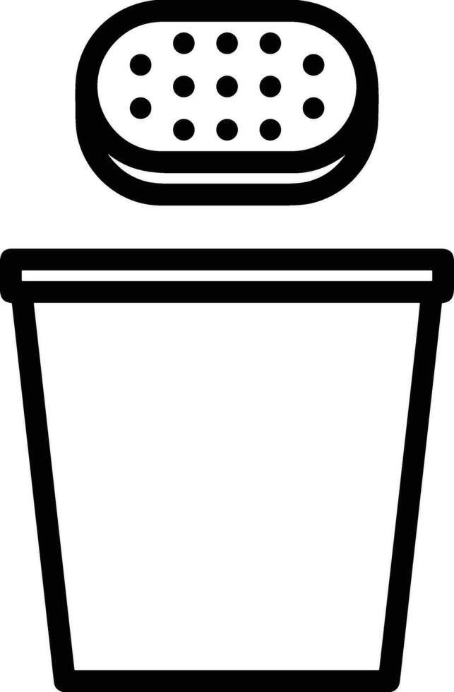 Bucket icon symbol vector image. Illustration of the bucket cleaning equipment washing outline design image. EPS 10